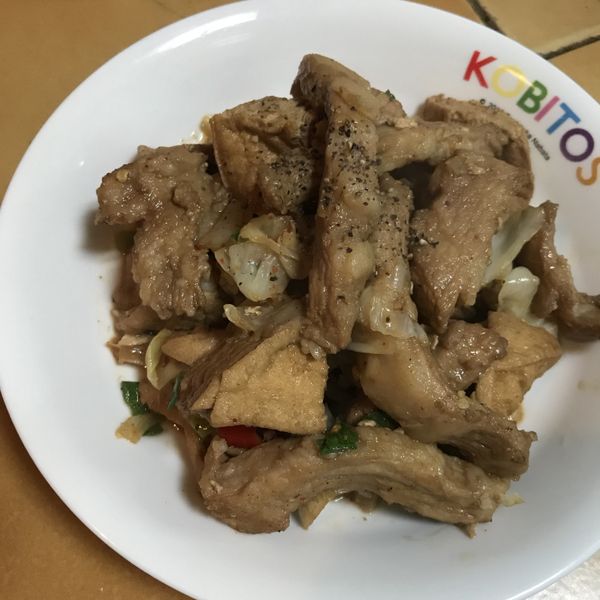 蒜苗豆腐醬燒豬～超下飯、便當菜 : Claire Liu一起做