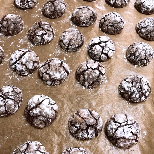 《應景聖誕》雪花裂紋可可餅乾～植物油版本 : cindy一起做