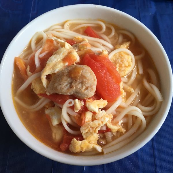雞肉番茄炒蛋清湯麵 : 琳琳一起做