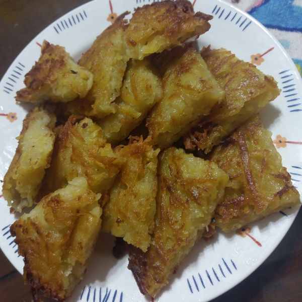 炸地瓜籤 (地瓜絲餅)：林純親 一起做