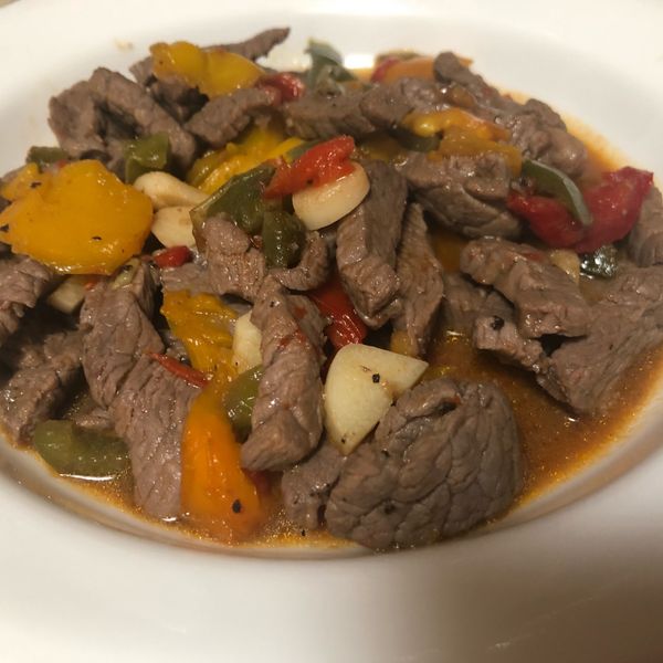 紅黃椒炒牛排肉 : Alice 一起做