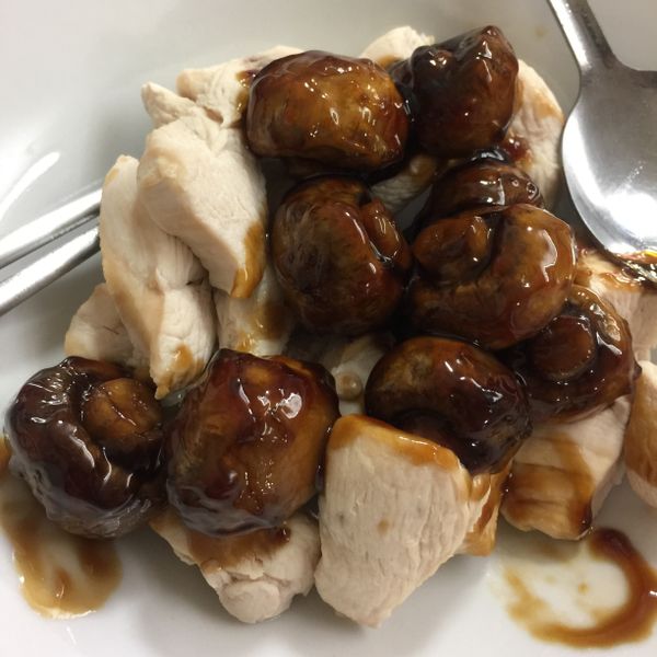 蜜汁杏鮑菇 : 鯊魚芝一起做