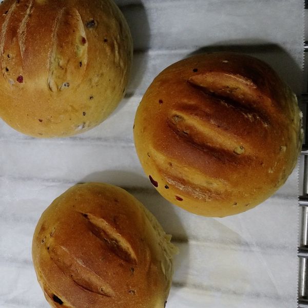 抹茶蔓越莓麵包 : Hy Kuan一起做