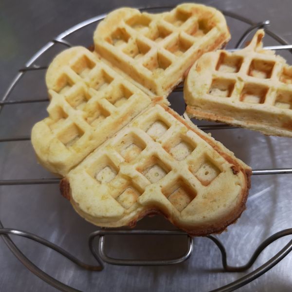 三種食材～豆腐鬆餅～外酥內軟的口感 : 雅寶一起做