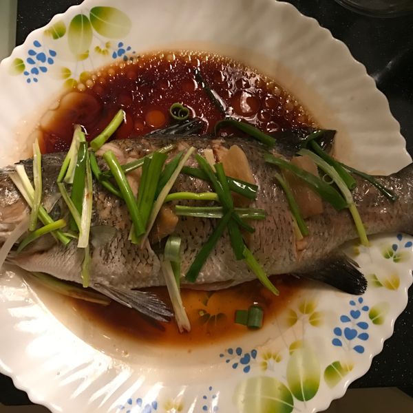 家常菜～清蒸鱸魚 : 依七吾貝一起做
