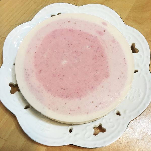 草莓漸層生乳酪蛋糕【免烤箱、超詳細步驟】 : 林媽媽一起做