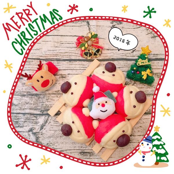 聖誕老人立體造型麵包：伊崎芸芸 一起做