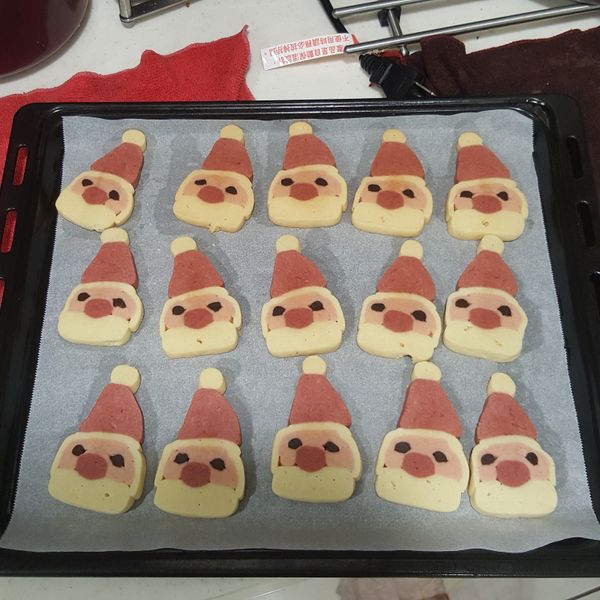 免壓模-聖誕老人造型餅乾 : 糖糖一起做