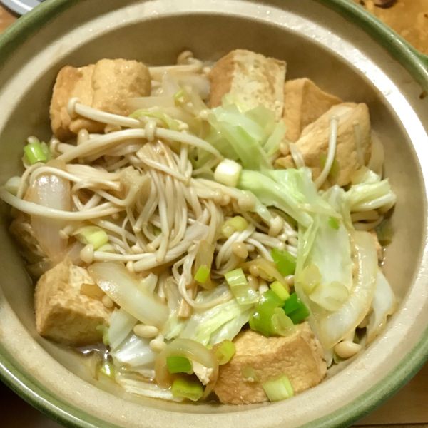 陶燒金針菇豆腐煲(簡單快速料理) : Frau Pi一起做