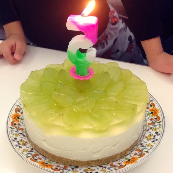 麝香葡萄生乳酪蛋糕（免烤箱） : 宛儀一起做