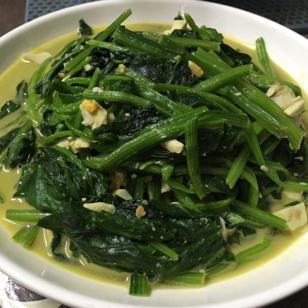 *家常菜* 鹹蛋菠菜 （低醣生酮可吃） : 楊慈音一起做