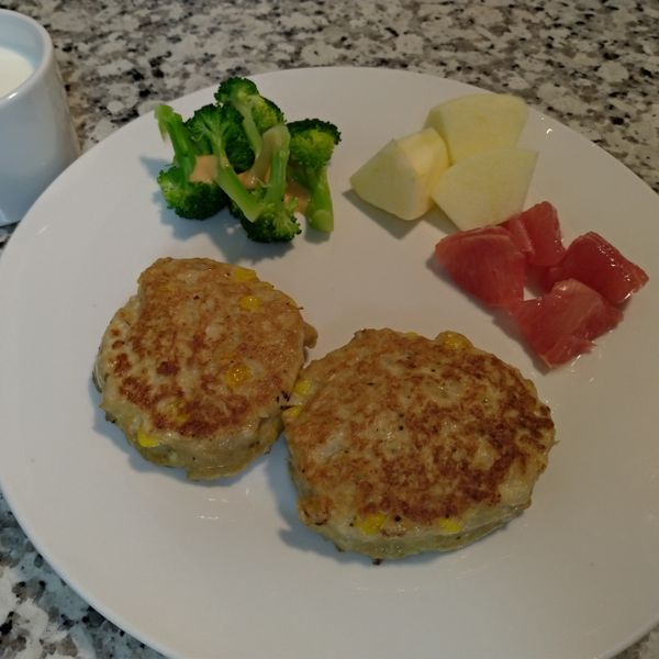 低卡雞肉餅簡單做 : Chuang LanLan一起做