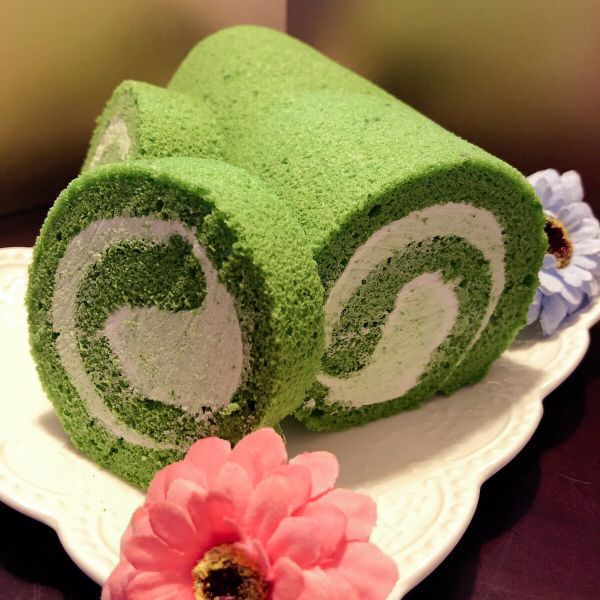 抹茶蛋糕捲 : Verna chu一起做