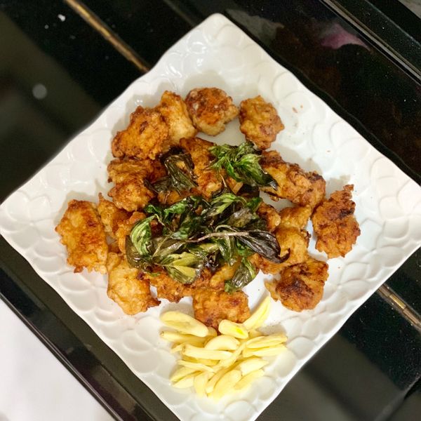 蒜味鹹酥雞：熊熊 一起做