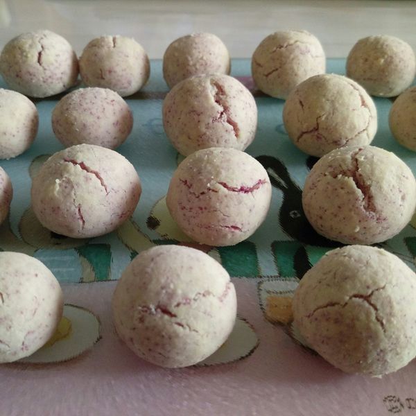 彩色雪球餅乾 : Candy Chiang一起做