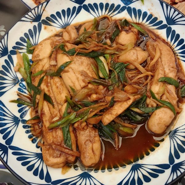 麻油青蒜烏魚膘：可雪 一起做