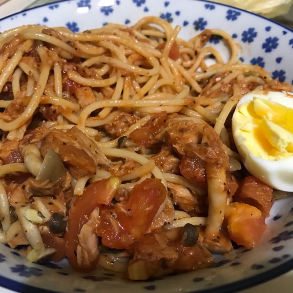 【一個人的廚房】番茄鮪魚義大利麵 : Shiuan 一起做
