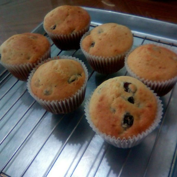 藍莓瑪芬蛋糕：豆媽咪 一起做