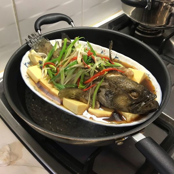 清蒸石斑魚：weiwei 一起做