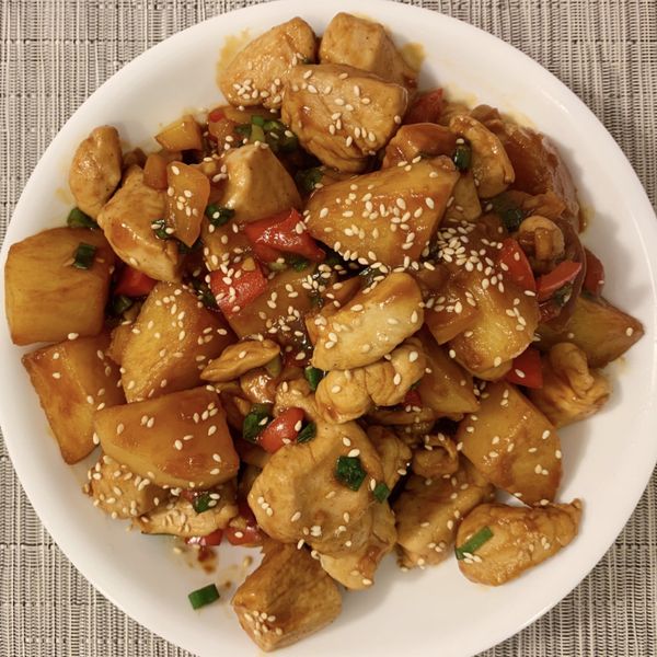 糖醋馬鈴薯雞丁 啵棒醬汁比例 : 雪莉一起做