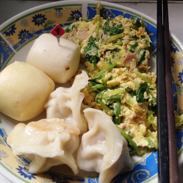 菠菜鮪魚滑蛋 : 薰一起做