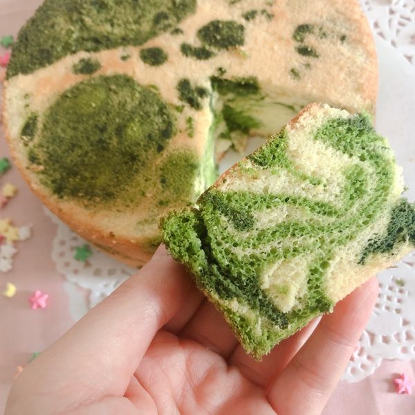 迷彩戚風蛋糕：Rebecca Mak 一起做