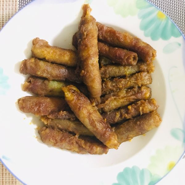 沙茶牛肉捲：艾米好吃 一起做