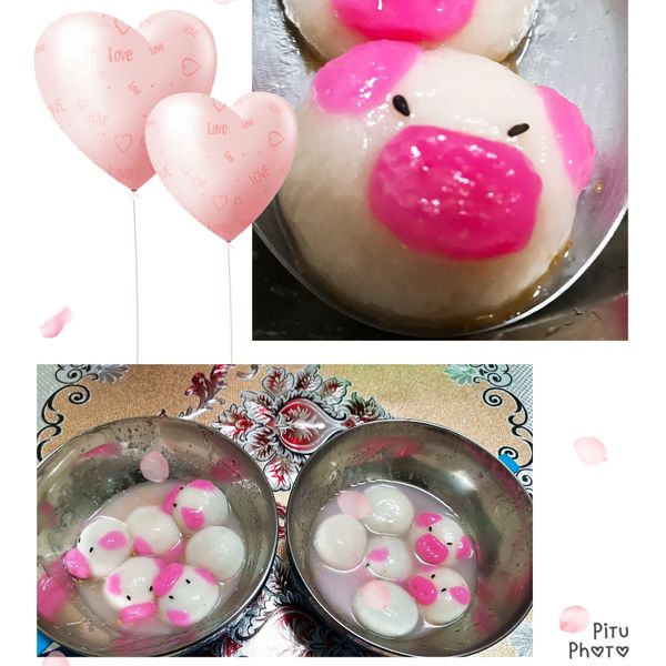 小豬造型湯圓(桂冠湯圓) : 吳佳佳一起做