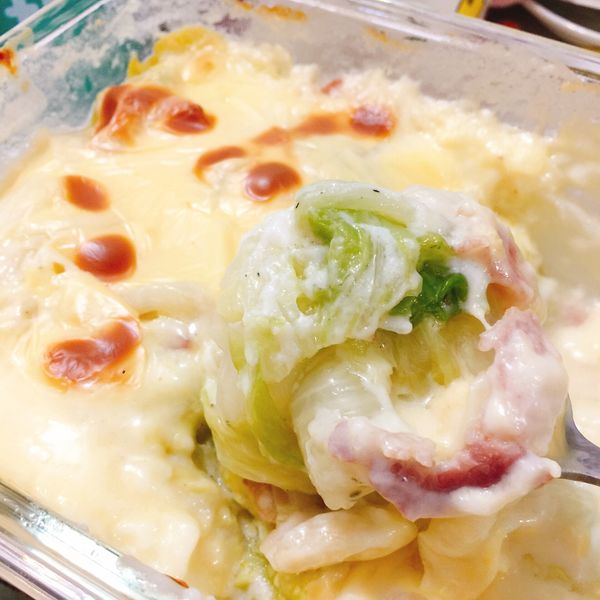 焗烤奶油白菜：糖辛子甜不辣 一起做