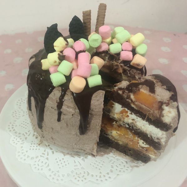 【小貝殼】超容易完美-草莓巧克力蛋糕：Rebecca Mak 一起做