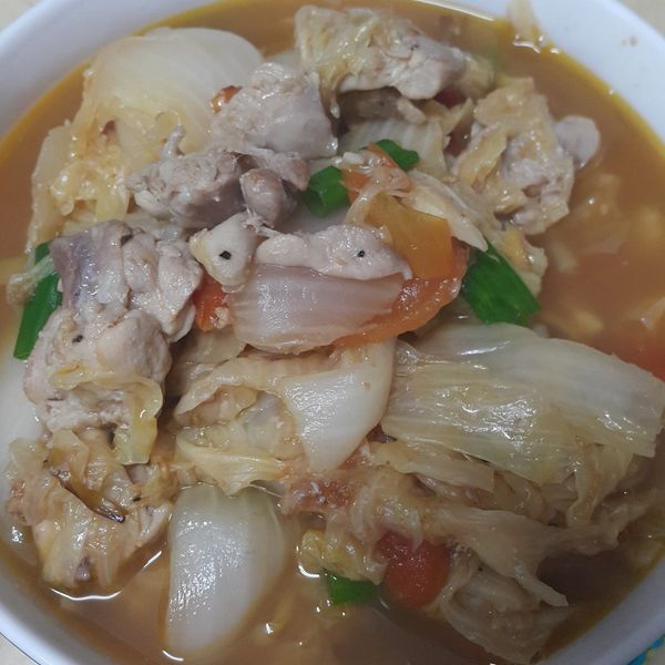 番茄雞肉燉白菜 : 馨紘媽一起做