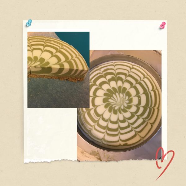 斑馬條紋日式抹茶乳酪蛋糕（6吋、免烤箱） : May Chen一起做