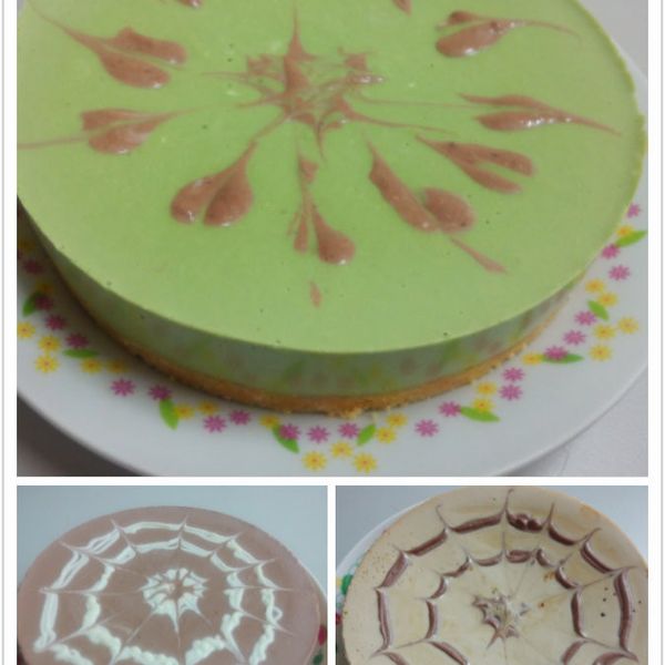 抹茶乳酪蛋糕 『免烤』 : 伢伢一起做