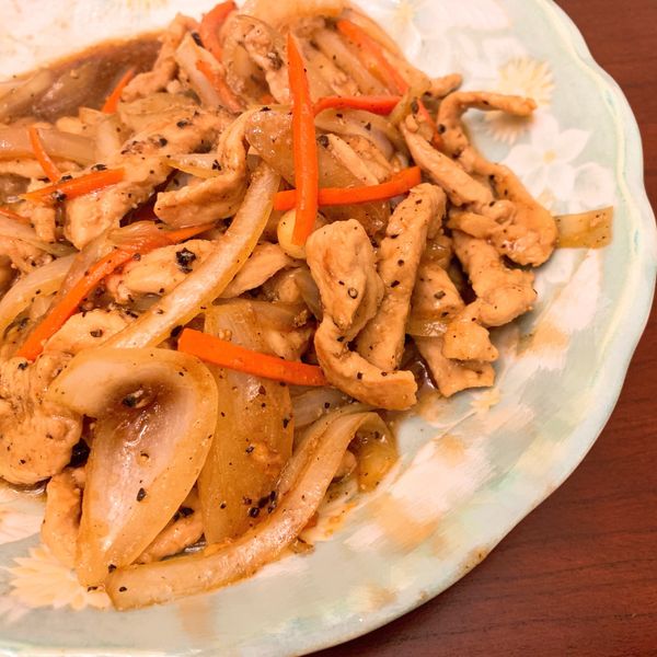 黑胡椒豬柳 : Liz 愛亂煮一起做