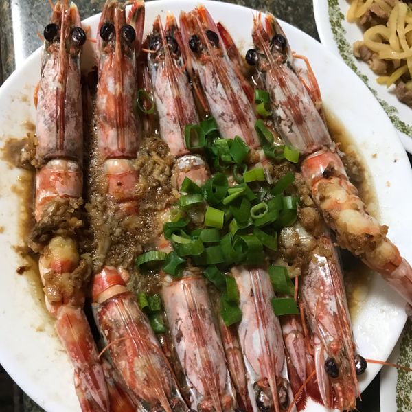(年菜料理)蒜泥豆腐蒸大蝦 : Yu Fei Chen一起做