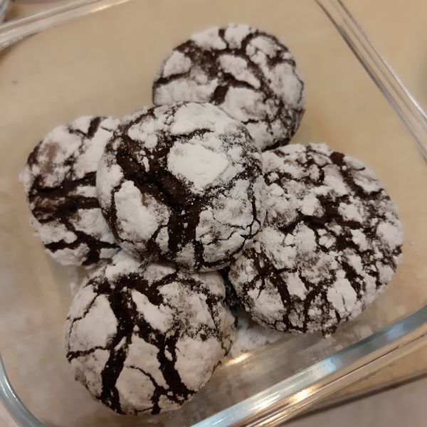 《應景聖誕》雪花裂紋可可餅乾～植物油版本 : Cherrie Shr一起做