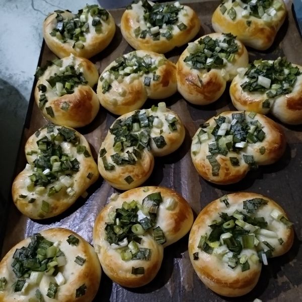 台式蔥花麵包：阿盞 一起做