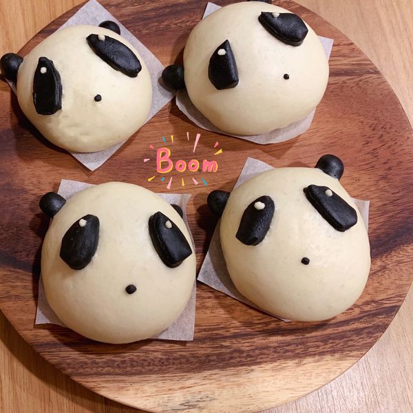 『寶寶食譜』熊貓鮮奶饅頭 : Eris Chou一起做
