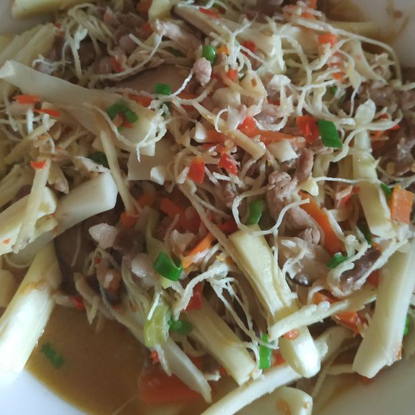 肉絲炒半天筍 : 蔡瓊慧一起做