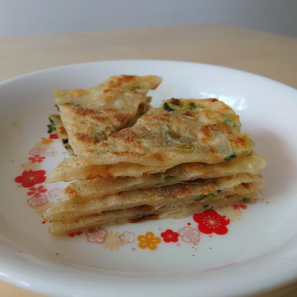 自製蔥油餅 : 小淨一起做