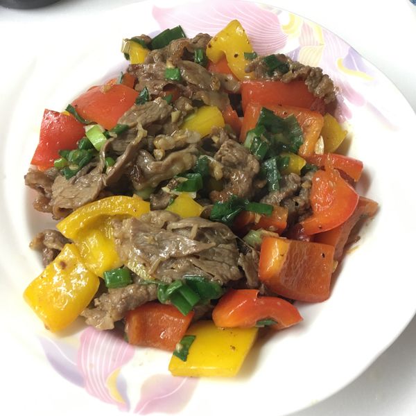 彩椒牛肉:咪寶媽咪 一起做