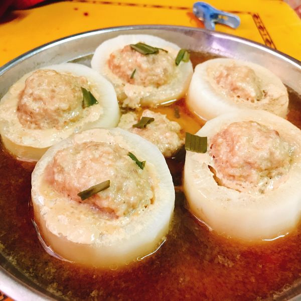 白蘿蔔鑲肉 : Meow Yan一起做