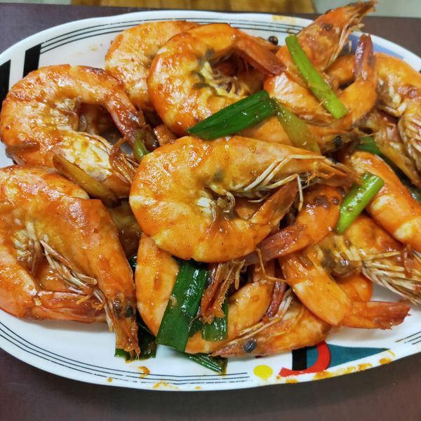 蔥爆胡椒蝦：陳謙仔 一起做