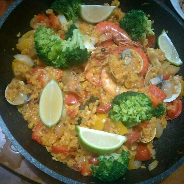 西班牙海鮮燉飯 : 丫Ju一起做