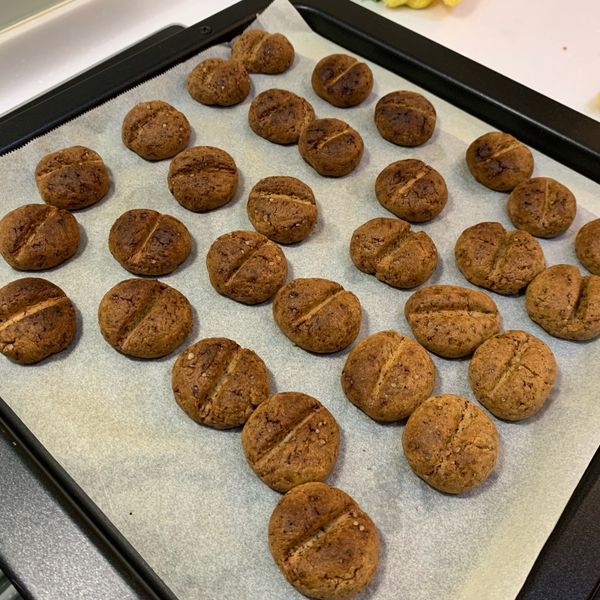 香噴噴咖啡豆餅乾(無泡打粉) : 伏特加一起做