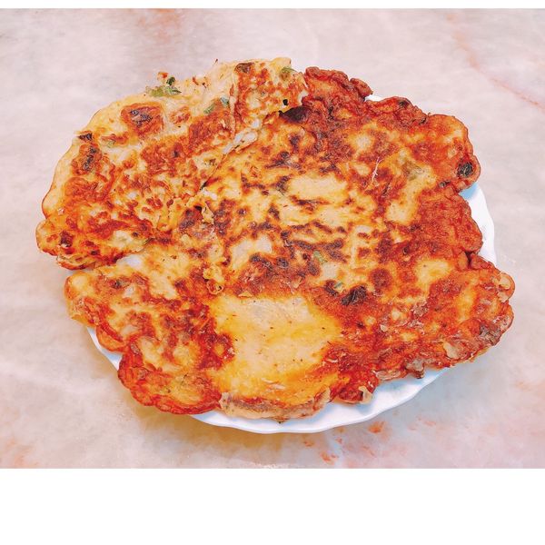 韓式泡菜煎餅:Kaylin 一起做