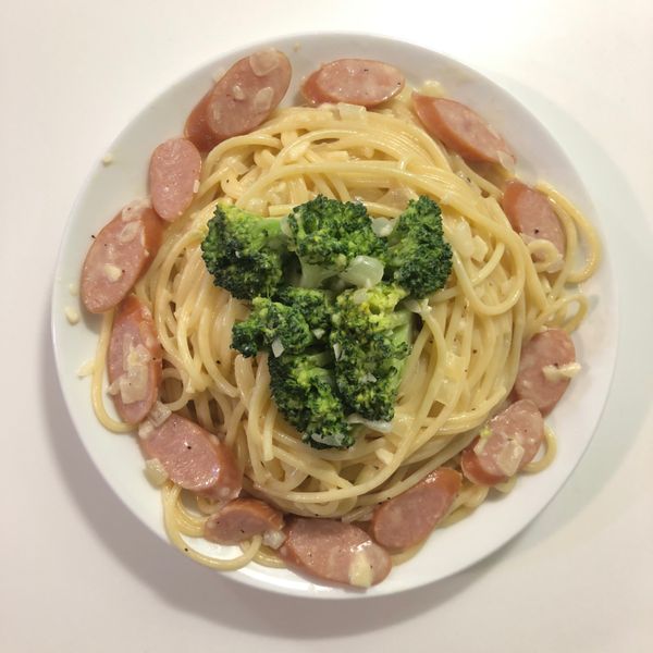 白醬義大利麵 : HANLIN一起做