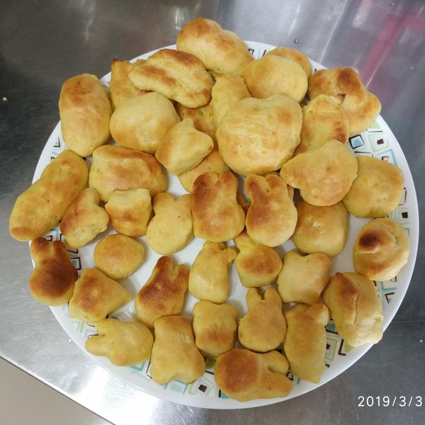 【寶寶食譜】一口地瓜麵包：米粉粉圓媽 一起做