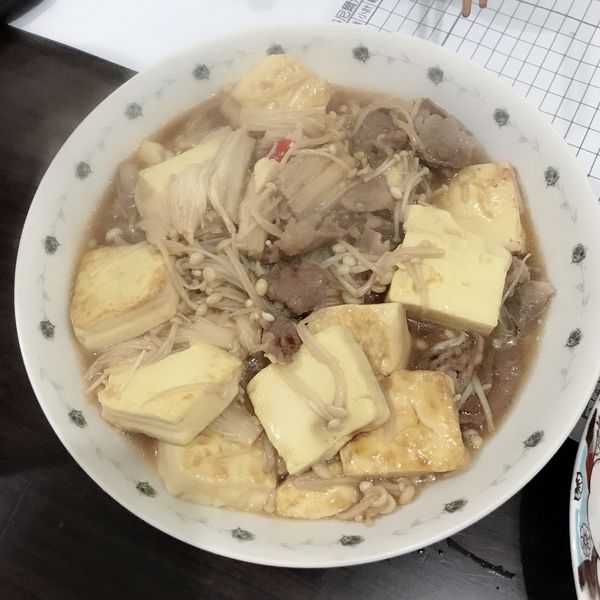 醬燒雞蛋豆腐金針菇（便當菜） : 恩恩媽咪一起做