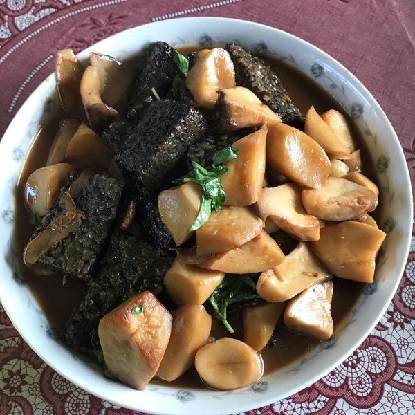 \\必學熱炒-三杯滷米血杏鮑菇//：邱士芳 一起做